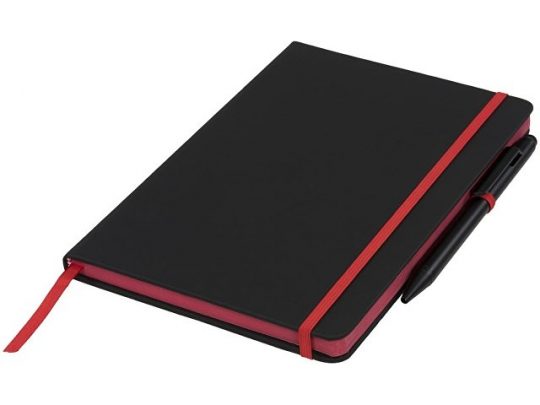 Блокнот Noir Edge среднего размера, черный/красный (А5), арт. 016884503