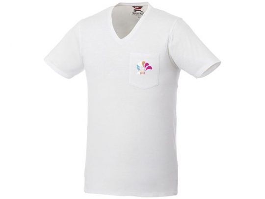 Мужская футболка Gully с коротким рукавом и кармашком, белый (2XL), арт. 016757203