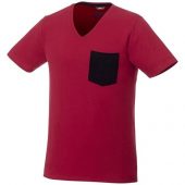 Мужская футболка Gully с коротким рукавом и кармашком, темно-красный/темно-синий (L), арт. 016757603