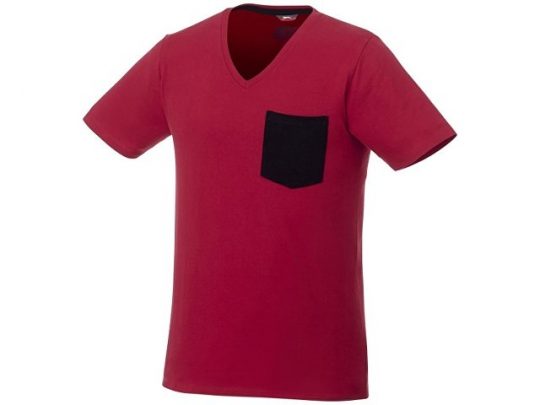 Мужская футболка Gully с коротким рукавом и кармашком, темно-красный/темно-синий (2XL), арт. 016757803
