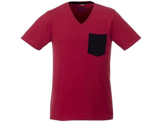 Мужская футболка Gully с коротким рукавом и кармашком, темно-красный/темно-синий (XL), арт. 016757703