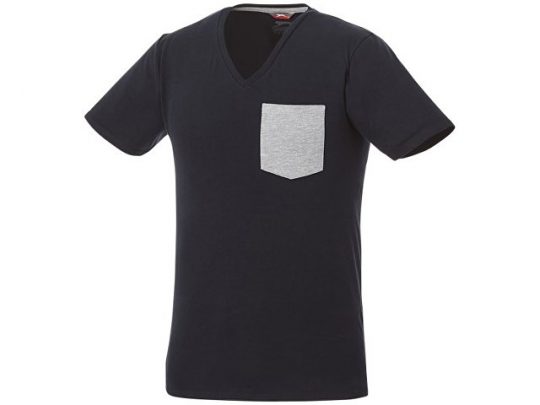 Мужская футболка Gully с коротким рукавом и кармашком, темно-синий/серый (S), арт. 016758003