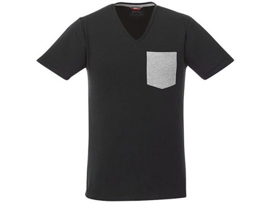Мужская футболка Gully с коротким рукавом и кармашком, черный/серый (M), арт. 016759303