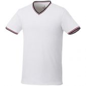 Мужская футболка Elbert с коротким рукавом, пике и кармашком, белый/темно-синий/красный (XS), арт. 016767503
