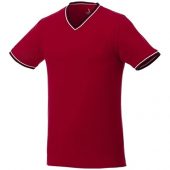 Мужская футболка Elbert с коротким рукавом, пике и кармашком, красный/темно-синий/белый (S), арт. 016768303