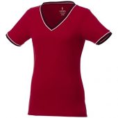 Женская футболка Elbert из пике с коротким рукавом и кармашком, красный/темно-синий/белый (L), арт. 016771903