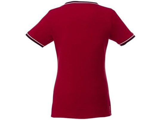 Женская футболка Elbert из пике с коротким рукавом и кармашком, красный/темно-синий/белый (XS), арт. 016771603