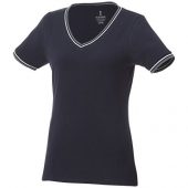 Женская футболка Elbert из пике с коротким рукавом и кармашком, темно-синий/серый меланж/белый (XL), арт. 016772603
