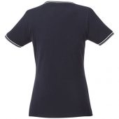 Женская футболка Elbert из пике с коротким рукавом и кармашком, темно-синий/серый меланж/белый (XS), арт. 016772203