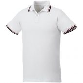 Мужская футболка поло Fairfield с коротким рукавом с проклейкой, белый/темно-синий/красный (L), арт. 016774303