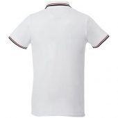 Мужская футболка поло Fairfield с коротким рукавом с проклейкой, белый/темно-синий/красный (L), арт. 016774303