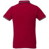 Мужская футболка поло Fairfield с коротким рукавом с проклейкой, красный/темно-синий/белый (3XL), арт. 016775303