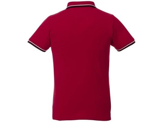 Мужская футболка поло Fairfield с коротким рукавом с проклейкой, красный/темно-синий/белый (L), арт. 016775003