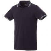 Мужская футболка поло Fairfield с коротким рукавом с проклейкой, темно-синий/серый меланж/белый (S), арт. 016775503