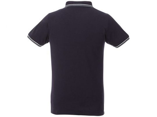 Мужская футболка поло Fairfield с коротким рукавом с проклейкой, темно-синий/серый меланж/белый (3XL), арт. 016776003