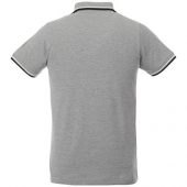 Мужская футболка поло Fairfield с коротким рукавом с проклейкой, серый меланж/темно-синий/белый (M), арт. 016776303