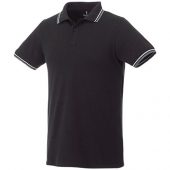 Мужская футболка поло Fairfield с коротким рукавом с проклейкой, черный/серый меланж/белый (L), арт. 016777103