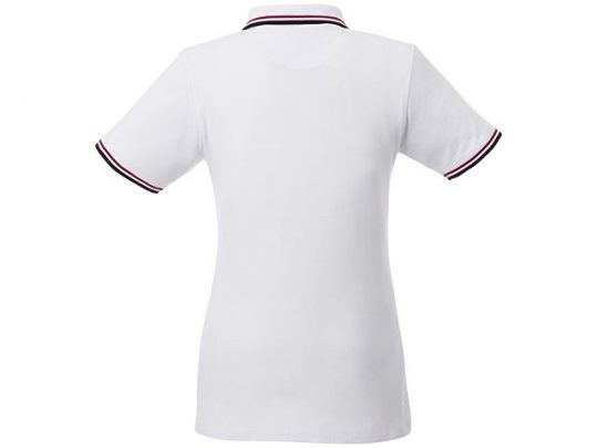Женская футболка поло Fairfield с коротким рукавом с проклейкой, белый/темно-синий/красный (XL), арт. 016777903
