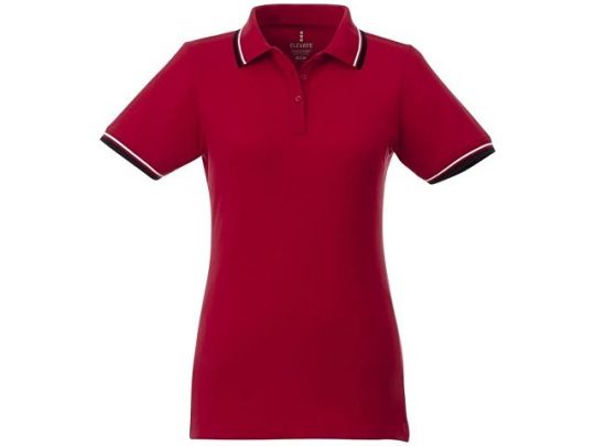 Женская футболка поло Fairfield с коротким рукавом с проклейкой, красный/темно-синий/белый (M), арт. 016778303