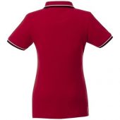Женская футболка поло Fairfield с коротким рукавом с проклейкой, красный/темно-синий/белый (XL), арт. 016778503