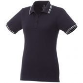 Женская футболка поло Fairfield с коротким рукавом с проклейкой, темно-синий/серый меланж/белый (XS), арт. 016778703