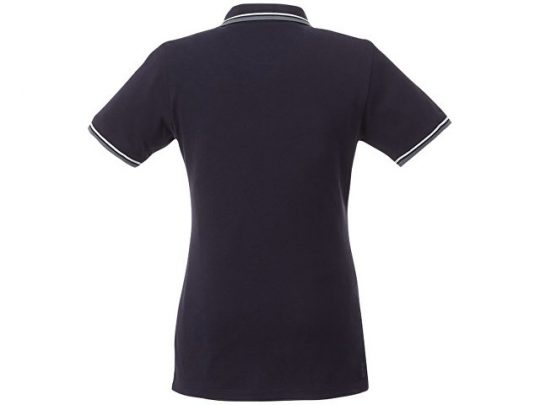 Женская футболка поло Fairfield с коротким рукавом с проклейкой, темно-синий/серый меланж/белый (L), арт. 016779003