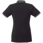 Женская футболка поло Fairfield с коротким рукавом с проклейкой, черный/серый меланж/белый (L), арт. 016780203