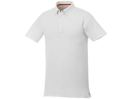 Мужская футболка поло Atkinson с коротким рукавом и пуговицами, белый (2XL), арт. 016781003