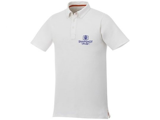 Мужская футболка поло Atkinson с коротким рукавом и пуговицами, белый (XS), арт. 016780503