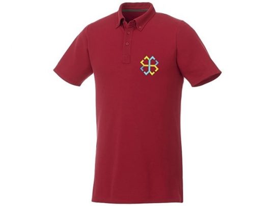 Мужская футболка поло Atkinson с коротким рукавом и пуговицами, красный (2XL), арт. 016781703