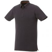 Мужская футболка поло Atkinson с коротким рукавом и пуговицами, серый графитовый (L), арт. 016783603