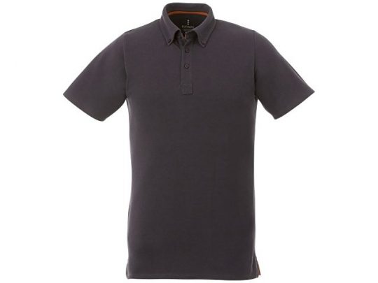 Мужская футболка поло Atkinson с коротким рукавом и пуговицами, серый графитовый (M), арт. 016783503