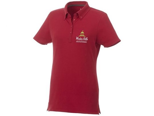 Женская футболка поло Atkinson с коротким рукавом и пуговицами, красный (S), арт. 016785403