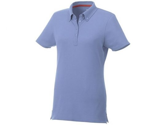 Женская футболка поло Atkinson с коротким рукавом и пуговицами, светло-синий (L), арт. 016786203