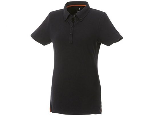 Женская футболка поло Atkinson с коротким рукавом и пуговицами, черный (L), арт. 016788003