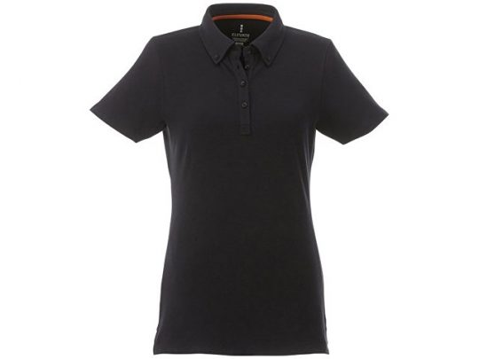 Женская футболка поло Atkinson с коротким рукавом и пуговицами, черный (2XL), арт. 016788203