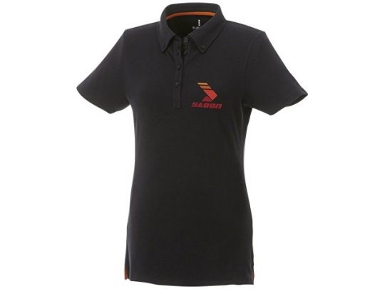 Женская футболка поло Atkinson с коротким рукавом и пуговицами, черный (XL), арт. 016788103