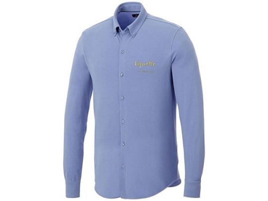 Мужская рубашка Bigelow из пике с длинным рукавом, светло-синий (XL), арт. 016789403