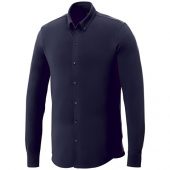 Мужская рубашка Bigelow из пике с длинным рукавом, темно-синий (S), арт. 016789803
