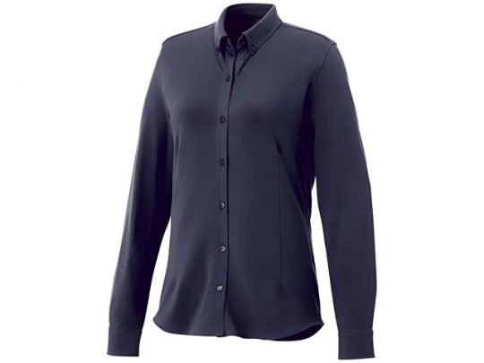 Женская рубашка Bigelow из пике с длинным рукавом, темно-синий (2XL), арт. 016793503