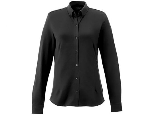 Женская рубашка Bigelow из пике с длинным рукавом, черный (S), арт. 016794303