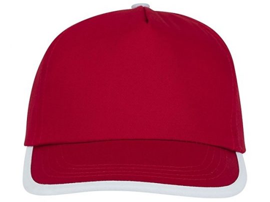 Пятипанельная кепка Nestor с окантовкой, красный/белый, арт. 016872303