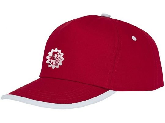 Пятипанельная кепка Nestor с окантовкой, красный/белый, арт. 016872303