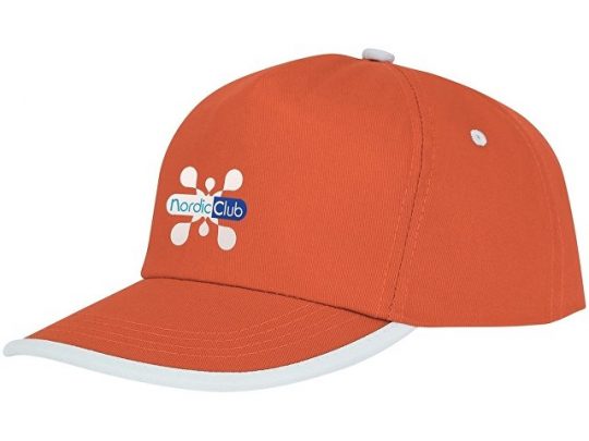 Пятипанельная кепка Nestor с окантовкой, оранжевый/белый, арт. 016872403