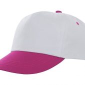 Пятипанельная двухцветная кепка Icarus, белый/розовый, арт. 016872903
