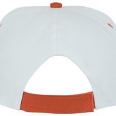 Пятипанельная двухцветная кепка Icarus, белый/оранжевый, арт. 016873103