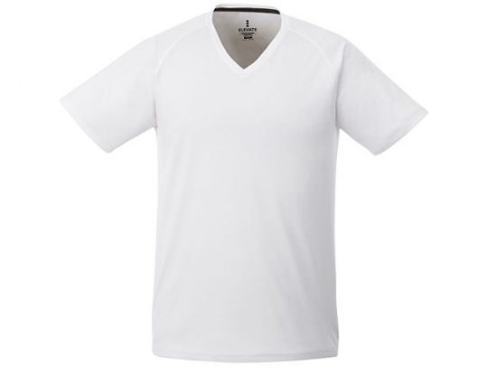 Модная мужская футболка Amery с коротким рукавом и V-образным вырезом, белый (L), арт. 016795103