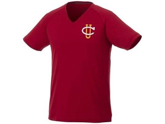 Модная мужская футболка Amery с коротким рукавом и V-образным вырезом, красный (XS), арт. 016795503