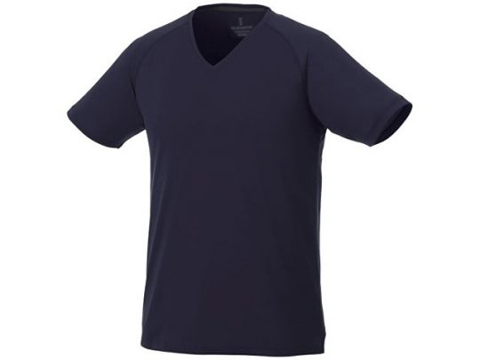 Модная мужская футболка Amery с коротким рукавом и V-образным вырезом, темно-синий (L), арт. 016797803