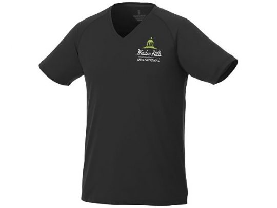 Модная мужская футболка Amery с коротким рукавом и V-образным вырезом, черный (XS), арт. 016798203
